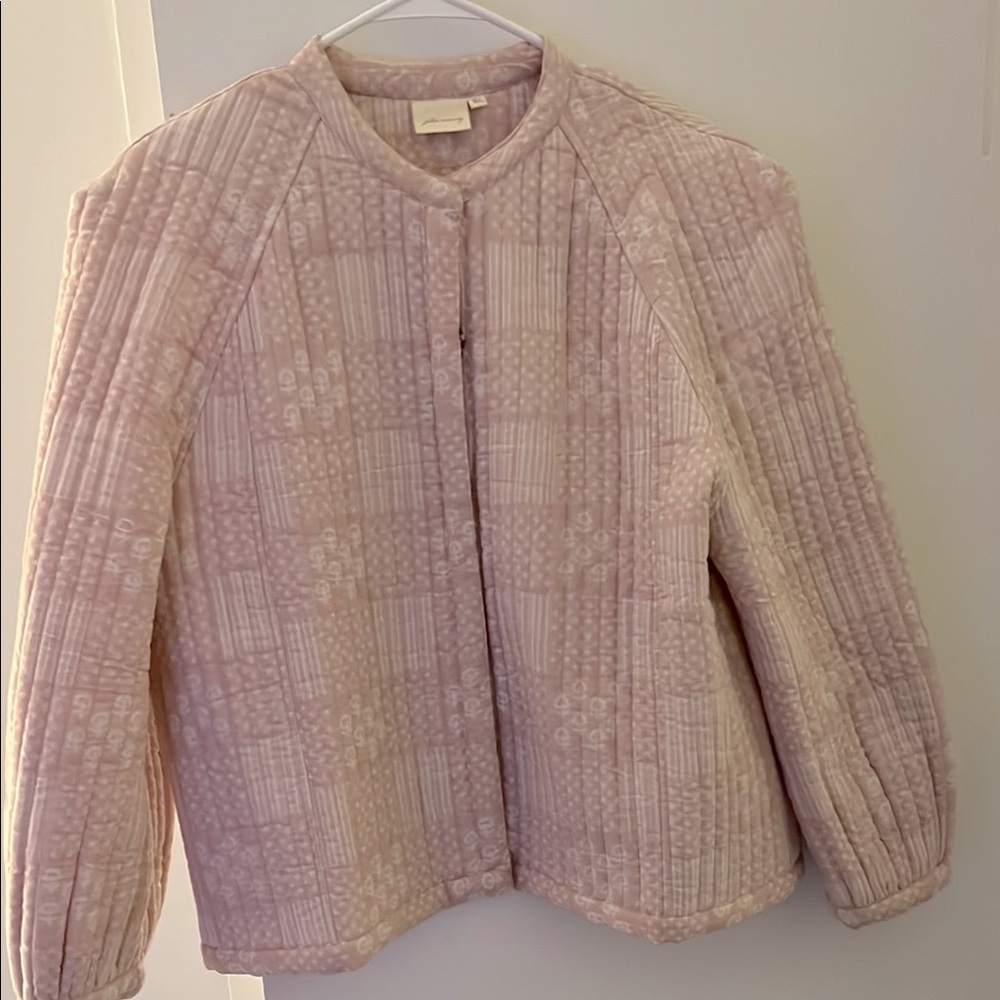 Julia Amory pink and white jacket